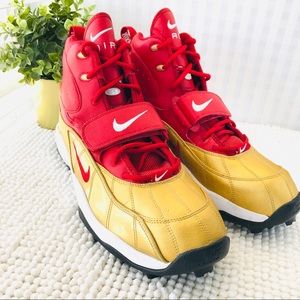 Nike zoom air football cleats red and gold size 16